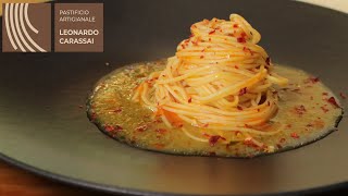 Chitarra di Campofilone al limone con datterini gialli nduja e polvere di peperone dolce [upl. by Ardelis]