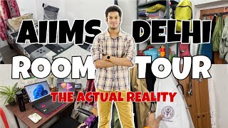 AIIMS Delhi❤️ Room Tour🔥  Reality of Hostel Room at AIIMS🤯 aiims aiimsdelhi roomtour neet mbbs [upl. by Ardnala]