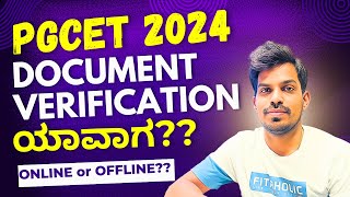 PGCET 2024 Document Verification Date   What After Result [upl. by Asia]