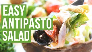 Antipasto Salad Recipe  Cook Eat Well [upl. by Neyuq]