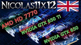 AMD HD 7770 vs NVIDIA GTX 650 Ti vs NVIDIA GTX 650 REUPLOAD [upl. by Naot]