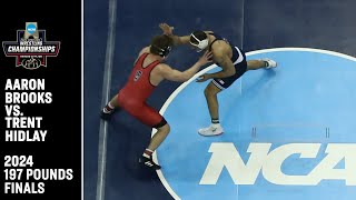 Aaron Brooks v Trent Hidlay 2024 NCAA wrestling championship 197 pounds [upl. by Ainslee]