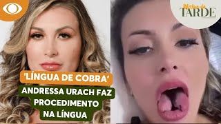 Andressa Urach aparece com língua cortada ao meio e choca seguidores [upl. by Inglis464]