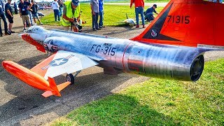 XXXL F104 STARFIGHTER RC TURBINE JET FROM AIRWORLD MODELLBAU  JET POWER 2018 [upl. by Analli229]