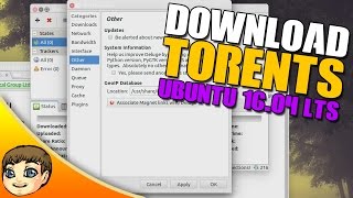 How to Download Torrents in Ubuntu 1604 LTS w Deluge amp Transmission  Ubuntu 1604 Tips amp Tricks [upl. by Atiuqal]