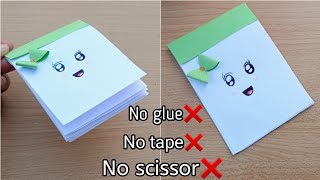 DIY mini notebookHow to make mini notebook with paperNo glue mini notebookMini notepad [upl. by Neret]