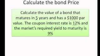 How to calculate the bond price and yield to maturity [upl. by Kcirtemed]