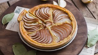 Tarte frangipane aux poires vegan  LHerboriste [upl. by Wojak]