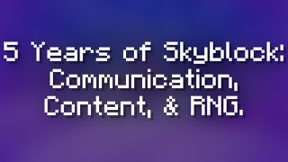 5 Years of Skyblock A Retrospective amp Worried Discussion [upl. by Hsan879]