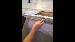 How to make your own granite tile countertop edge part 1 [upl. by Llertram48]