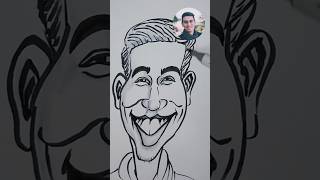 Quick caricature art  cartoonist caricatureartist shorts [upl. by Enelec24]