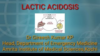 Lactic Acidosis by Dr Gireesh Kumar KP [upl. by Andryc2]