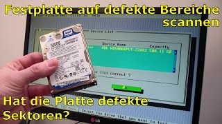 Festplatte auf defekte Sektoren scannen [upl. by Ycam]