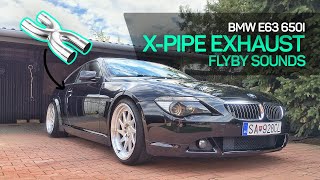 BMW 650i XPipe exhaust beforeafter sound  flyby [upl. by Nicks]