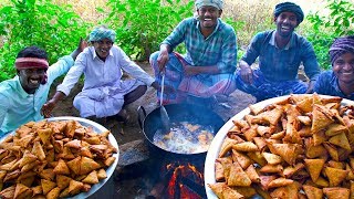 SAMOSA  Street Samosa Recipe  Healthy South Indian Potato Onion Crispy Samosa Cooking In Village [upl. by Brindell]