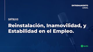 REINSTALACIÓN INAMOVILIDAD Y ESTABILIDAD EN EL EMPLEO [upl. by Nealson398]