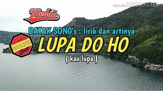 LUPA DO HO  PUNXGOARAN  lirik dan artinya [upl. by Einnol]