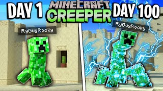 I Survived 100 Days as a CREEPER in Minecraft [upl. by Nyberg]