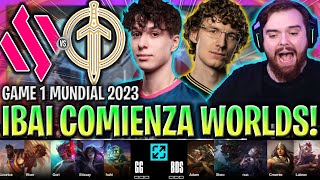 IBAI CASTEA EL quotCOMIENZOquot DEL MUNDIAL DE LOL 😱 BDS vs GG Game 1 WORLDS 2023 QUALIFYING LVP ESPAÑOL [upl. by Akehsyt]