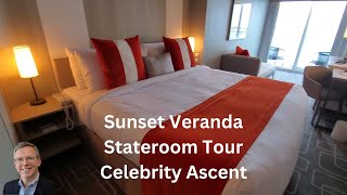 Sunset Veranda Stateroom Tour I Celebrity Ascent travel [upl. by Micah]