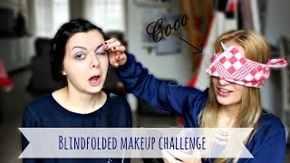 Blindfolded Makeup Challenge ft HelloKitschCupcake [upl. by Derry524]