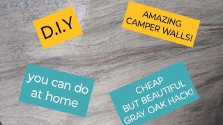 building camper walls diy squaredrop TURNING LUAN INTO GRAY OAK [upl. by Swayder]