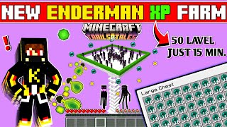 Super Fast ENDERMAN XP Farm In Minecraft  119  120😱  In HINDI  Pocket  Bedrock [upl. by Ydnys]