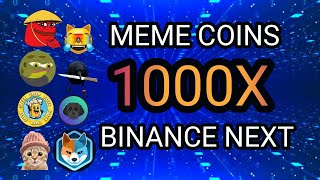 💥BIG BANG💥 TOP 10 BEST MEME COINS FOR BULL RUN  BINANCE LISTING  1000X SOON 🚀🚀🚀 [upl. by Larsen7]