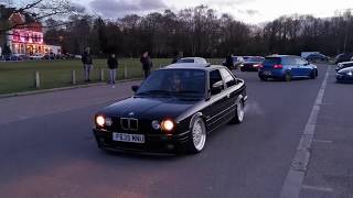 BMW E30 325i M20b25 exhaust sound and little burnout [upl. by Nirroc]