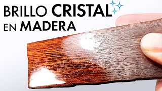 TRUCO Haz BRILLAR la MADERA como el Cristal💎Barniz Brillante de CIANOACRILATO para pequeñas piezas [upl. by Lazes]