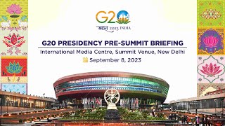 G20 Presidency PreSummit Briefing Floor Audio [upl. by Nrol]