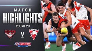 Essendon v Sydney Swans Highlights  Round 20 2023  AFL [upl. by Lolly517]