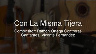 Con La Misma Tijera  Vicente Fernandez  Puro Mariachi Karaoke [upl. by Niltiac180]