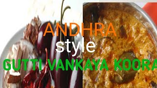 Andhra style gutti vankaya koora stuffed brinjal curry [upl. by Areta]