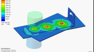 Spot welding simulation  Equivalent stress [upl. by Ardys564]