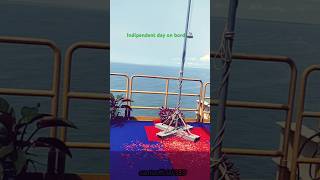 Happy Independence day ONGC plateform 🚢❤️shorts marchentnavy offshore ManojDey [upl. by Auop]