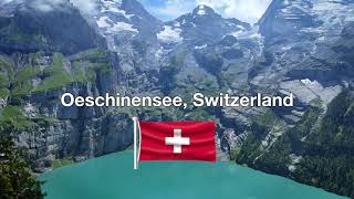 Oeschinensee Switzerland 4K  60 FPS [upl. by Gilles]