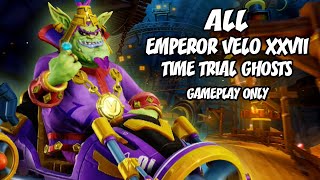 Beating ALL Emperor Velo Time Trial Ghosts  No Commentary  Crash Team Racing Nitro Fueled [upl. by Arada]