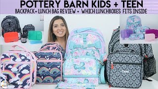 Pottery Barn Kids Backpacks Lunchboxes  PBTeen Review  Yumbox  Easy Lunchboxes [upl. by Elyse]