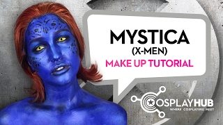 Make Up Tutorial Mystica Mystique XMen Marvel [upl. by Sihonn910]