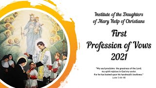 Salesian Sisters First Profession of Vows 2021 [upl. by Llenyr223]