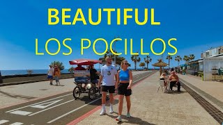 Los Pocillos LANZAROTE 2024 🇪🇸 🔴 Area around best hotels for vacation 4K UHD [upl. by Assillam]