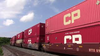 CPKC CP 2118 with KCS 4160 mid DPU passing Palgrave [upl. by Tenn]