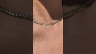 3mm Flat Curb Hawaii Rope Chains On Neck [upl. by Relly]