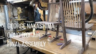 George Nakashima Inspired Conoid Chair Final Assembly [upl. by Clabo]