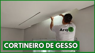 COMO FAZER UM CORTINEIRO DE GESSO ILUMINADO  5 DICAS PARA VOCÊ NÃO ERRAR [upl. by Enilrek]