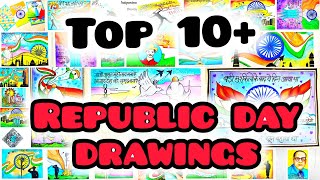 Republic Day Drawing Easy Steps  Republic Day Poster  How To Draw Republic Day Drawing [upl. by Seerdi408]