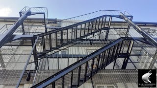 Multi Story Fire Escape Staircase 1  Fire Escape Staircases  Blue Engineering  Durban [upl. by Lenhard]