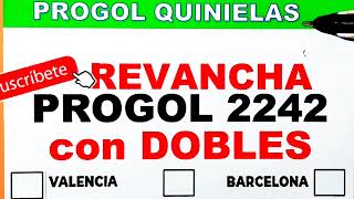 Progol Revancha 2242 con DOBLES  progol 2242 progol Revancha 2242 progol2242 [upl. by Yelsnya]