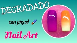 Degradado con Esmalte Permanente y Gel  Tutorial Paso a Paso [upl. by Idnahr714]